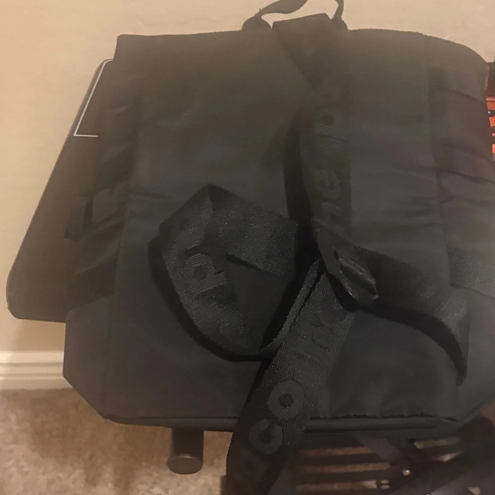 Paco Rabanne Black Backpack with Logo Strap